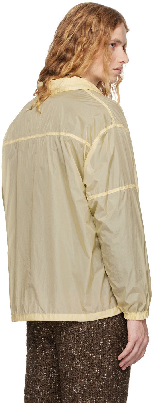 AURALEE Beige Washed Super Light Airy Nylon Jacket | REVERSIBLE