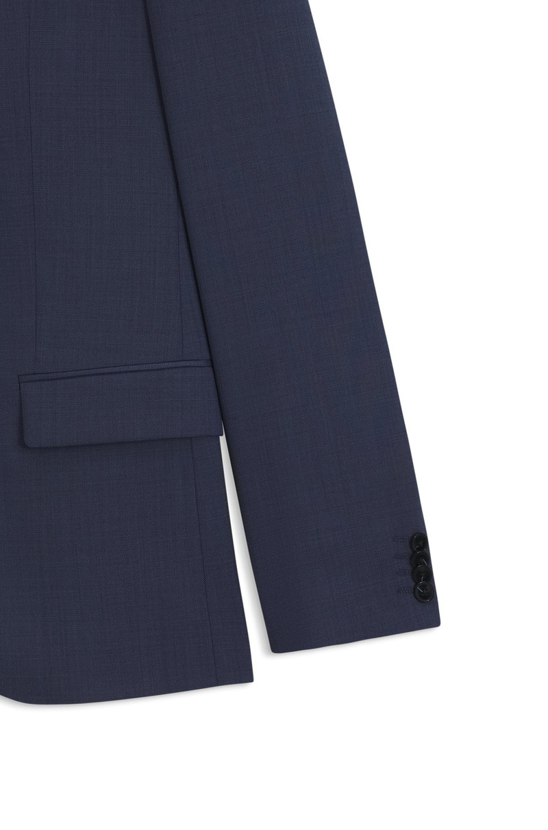 SLIM-FIT THREE-PIECE SUIT WITH SHARKSKIN WEAVE 9