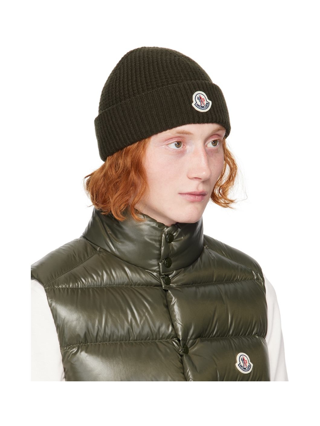 Khaki Virgin Wool & Cashmere Beanie - 2
