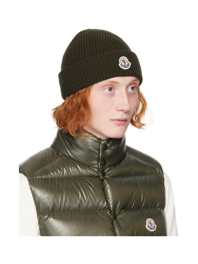 Moncler Khaki Virgin Wool & Cashmere Beanie outlook