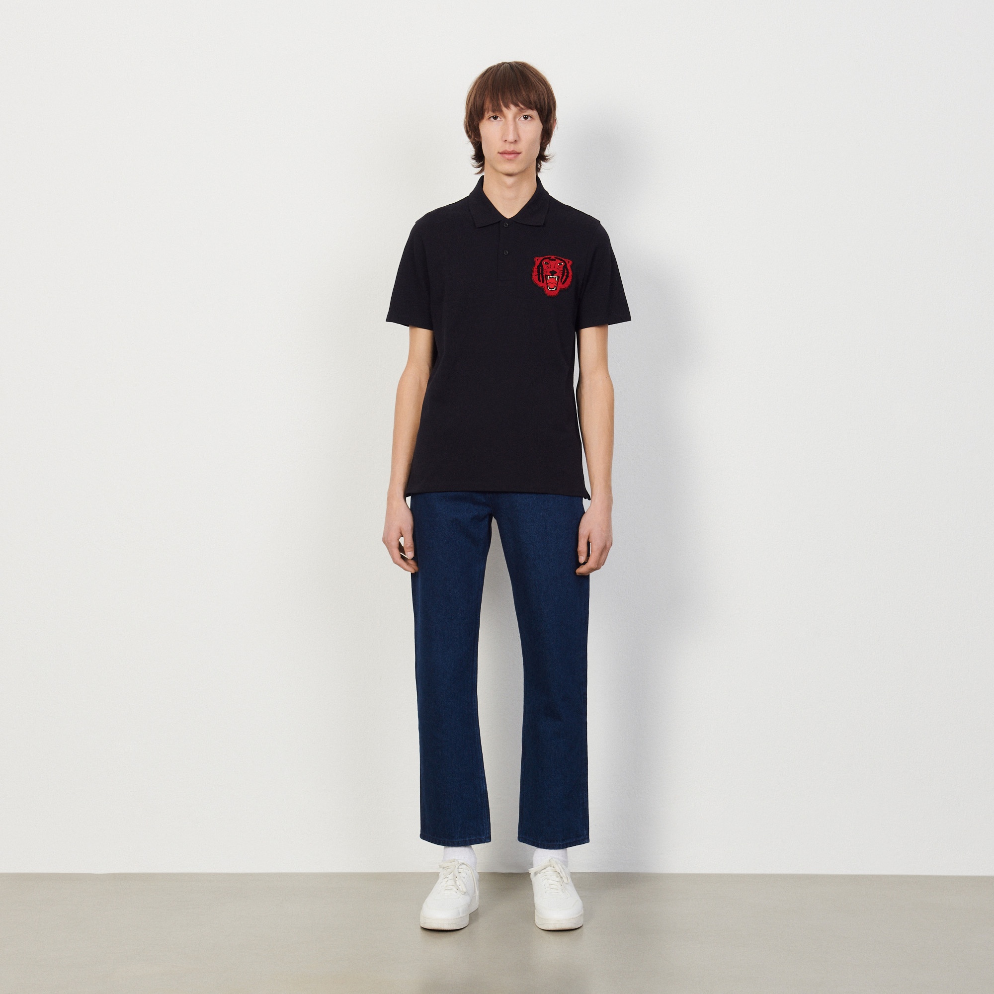 Cotton polo shirt with patch - 6