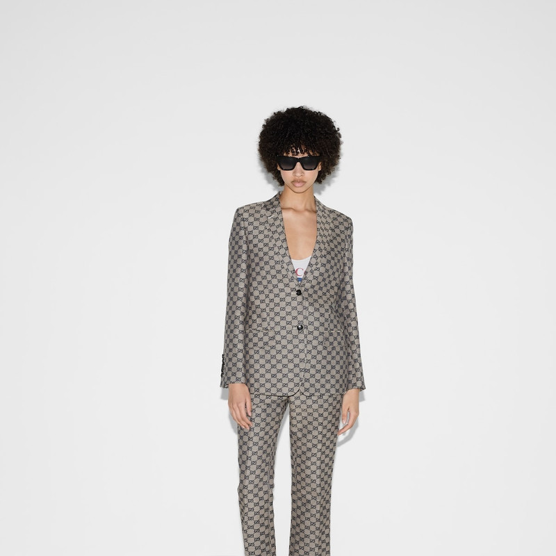 GG linen blend canvas jacket 3