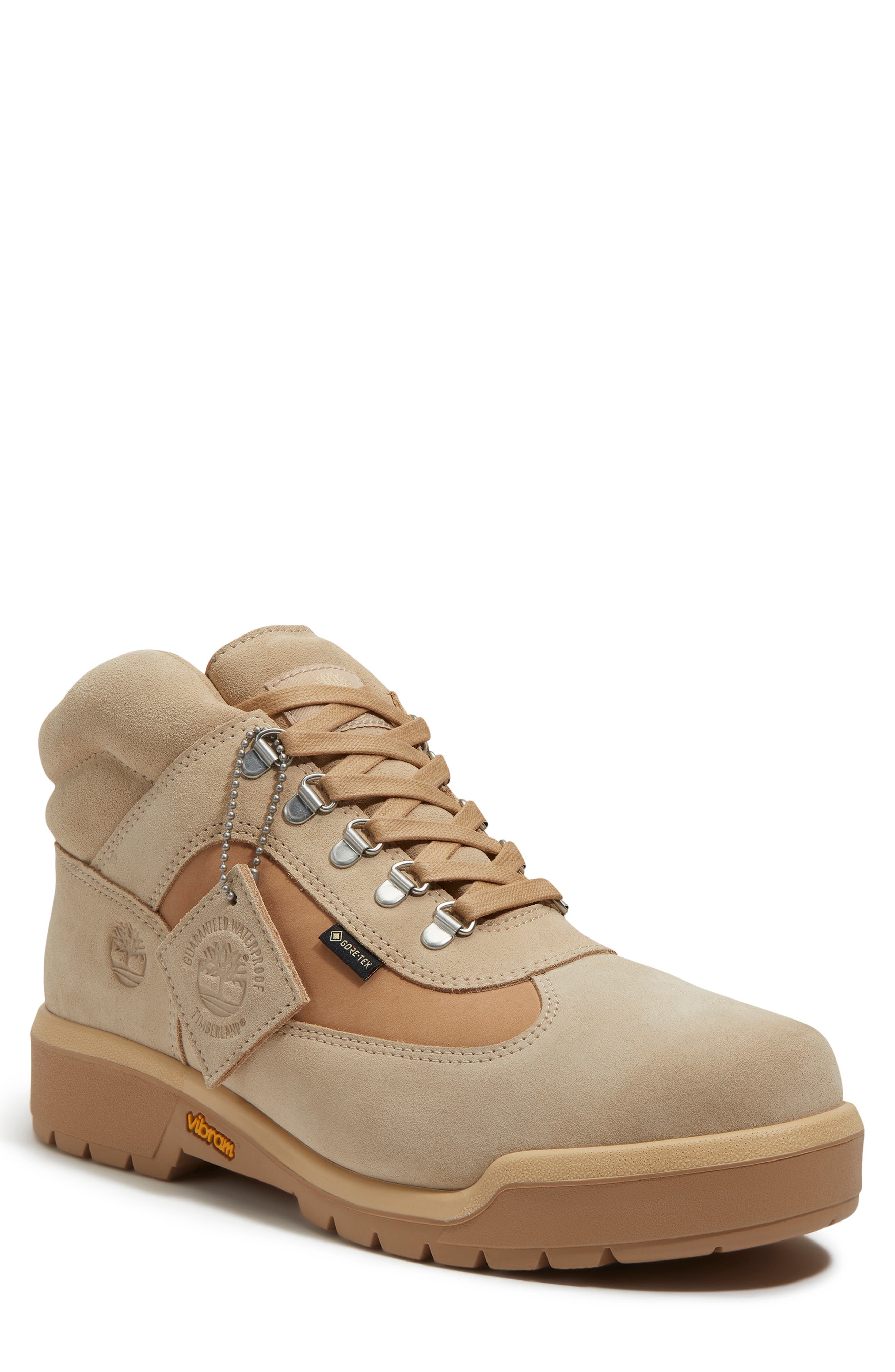 Timberland Field GoreTex® Waterproof Boot in Medium Beige Suede at Nordstrom - 1