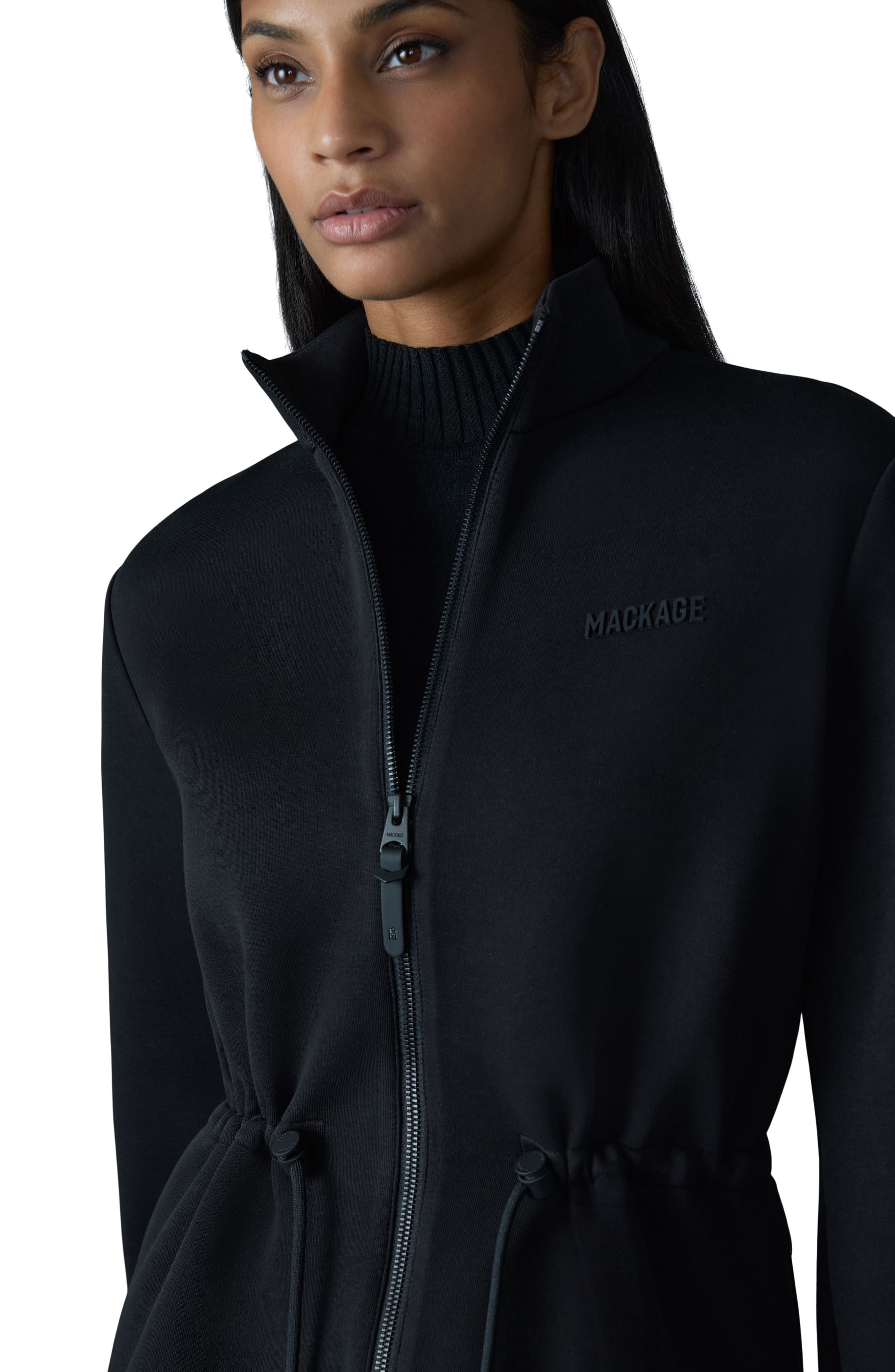 Mackage Finola Double Face Jersey Jacket in Black at Nordstrom - 3