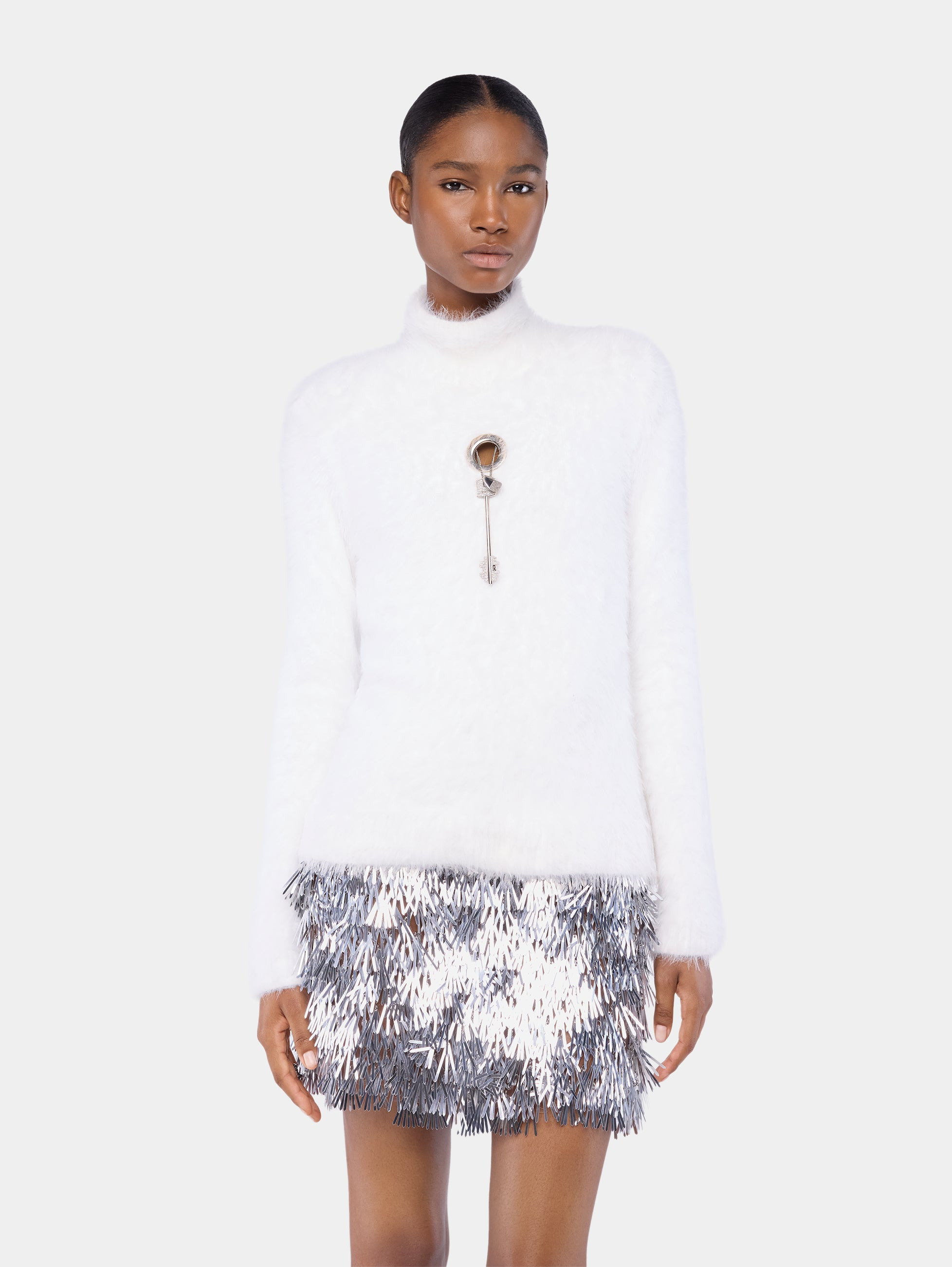 TURTLE-NECK TOP IN BRUSHED KNIT - 5