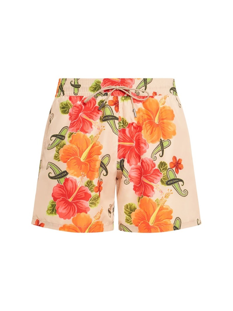 Floral printed swim shorts - 1