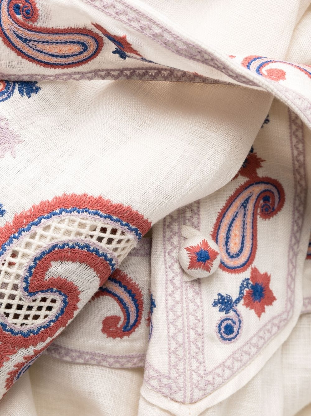 Devi floral-embroidery midi dress - 5