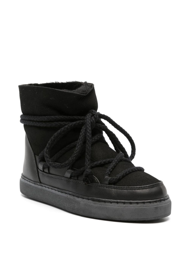 INUIKII shearling-lining suede ankle boots outlook