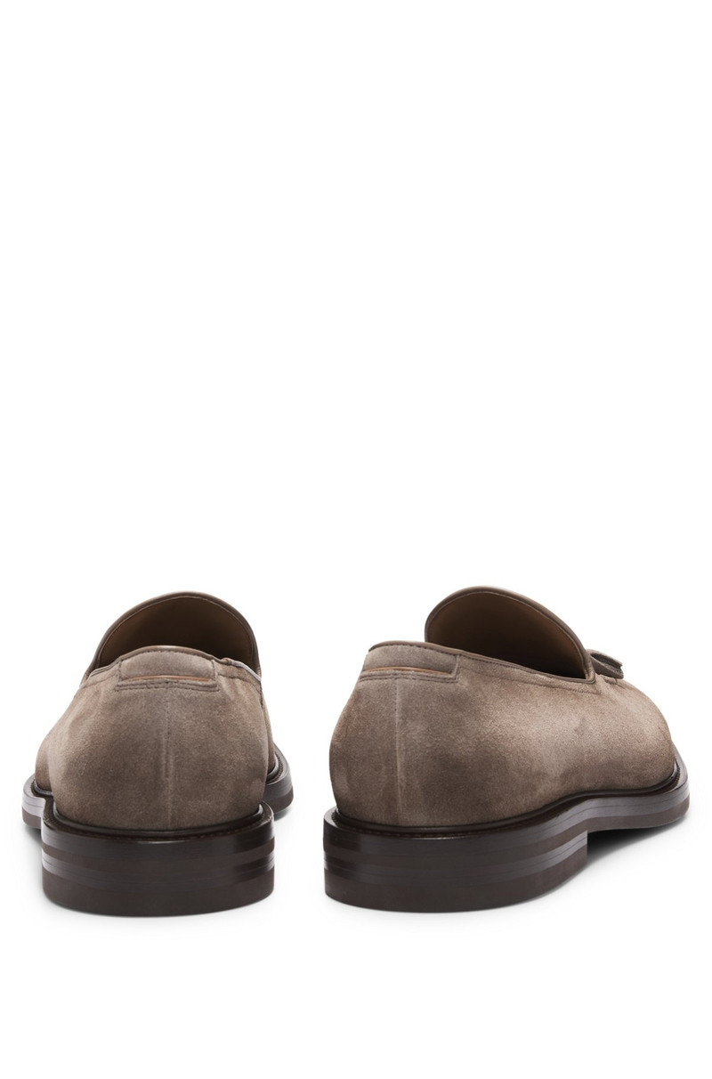 SUEDE LOAFERS WITH TASSEL TRIM 5