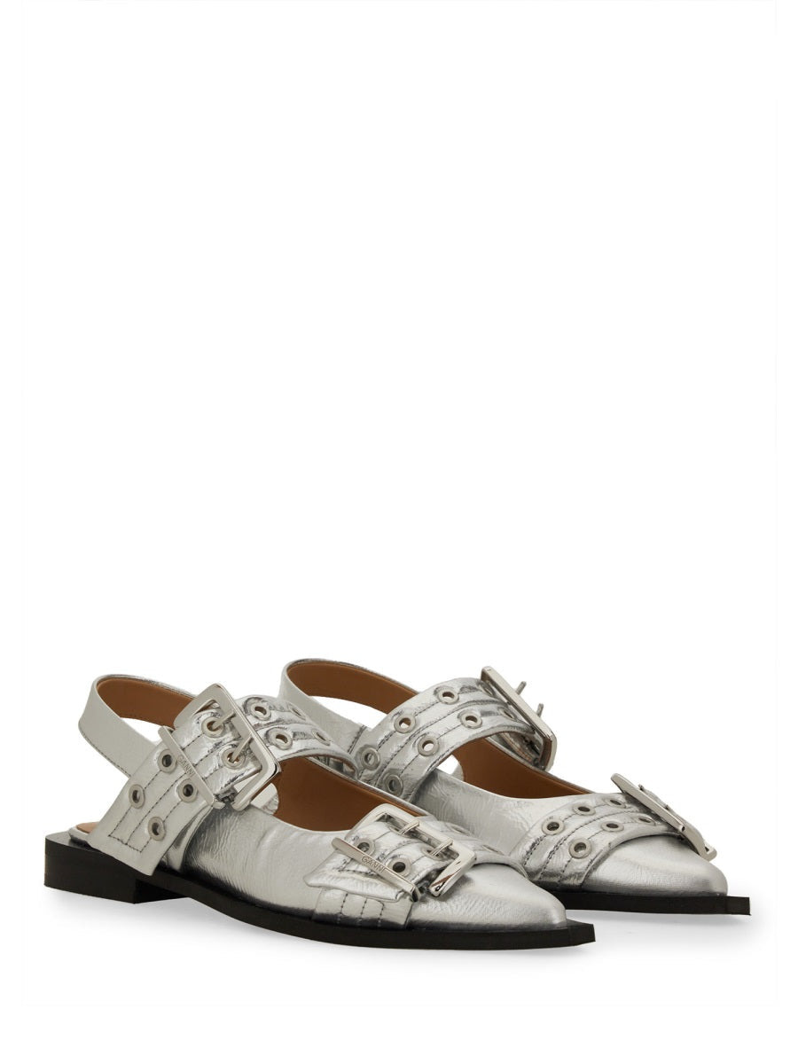 Ganni Women Ballerina With Buckle - 3