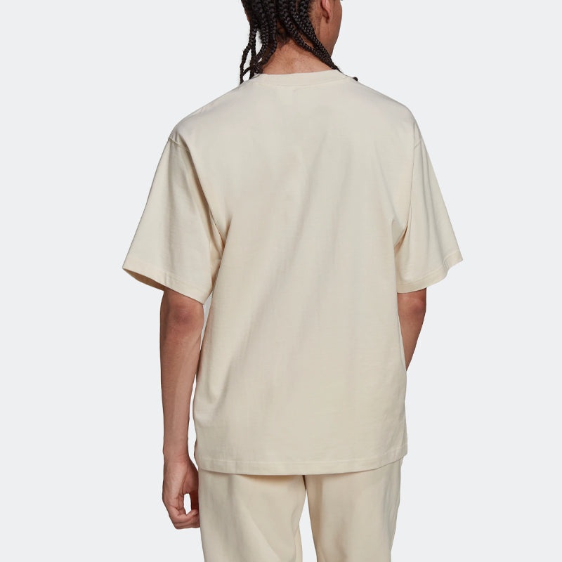 adidas originals SS22 Solid Color Embroidered Logo Sports Short Sleeve Beige HD2747 - 3