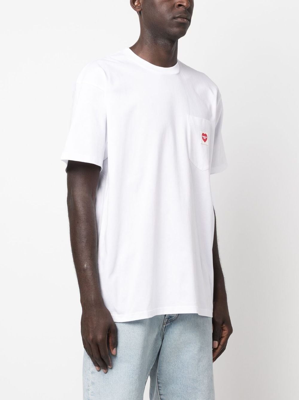 logo-patch cotton T-shirt - 3