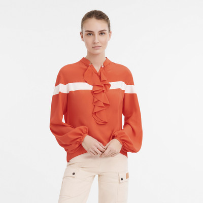 Longchamp Fall-Winter 2023 Collection Blouse Orange - OTHER outlook
