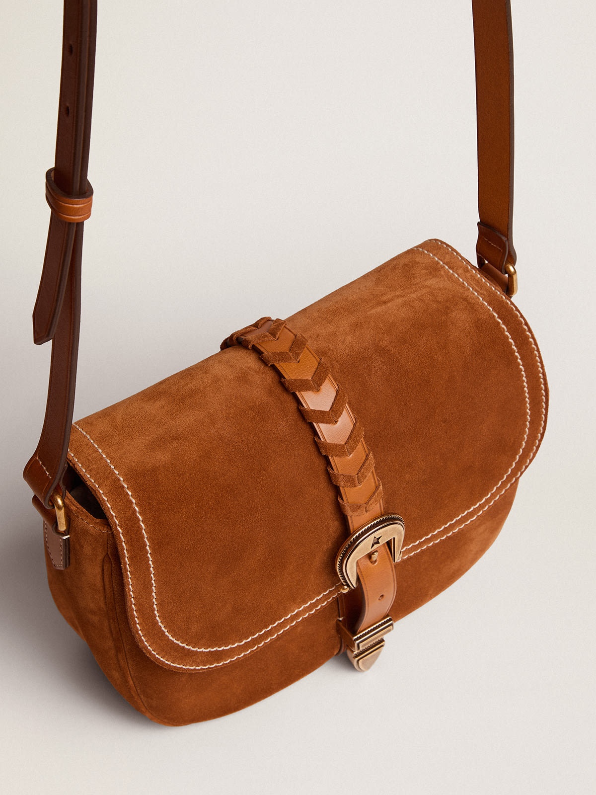 Medium Rodeo Bag in rum-colored suede - 2