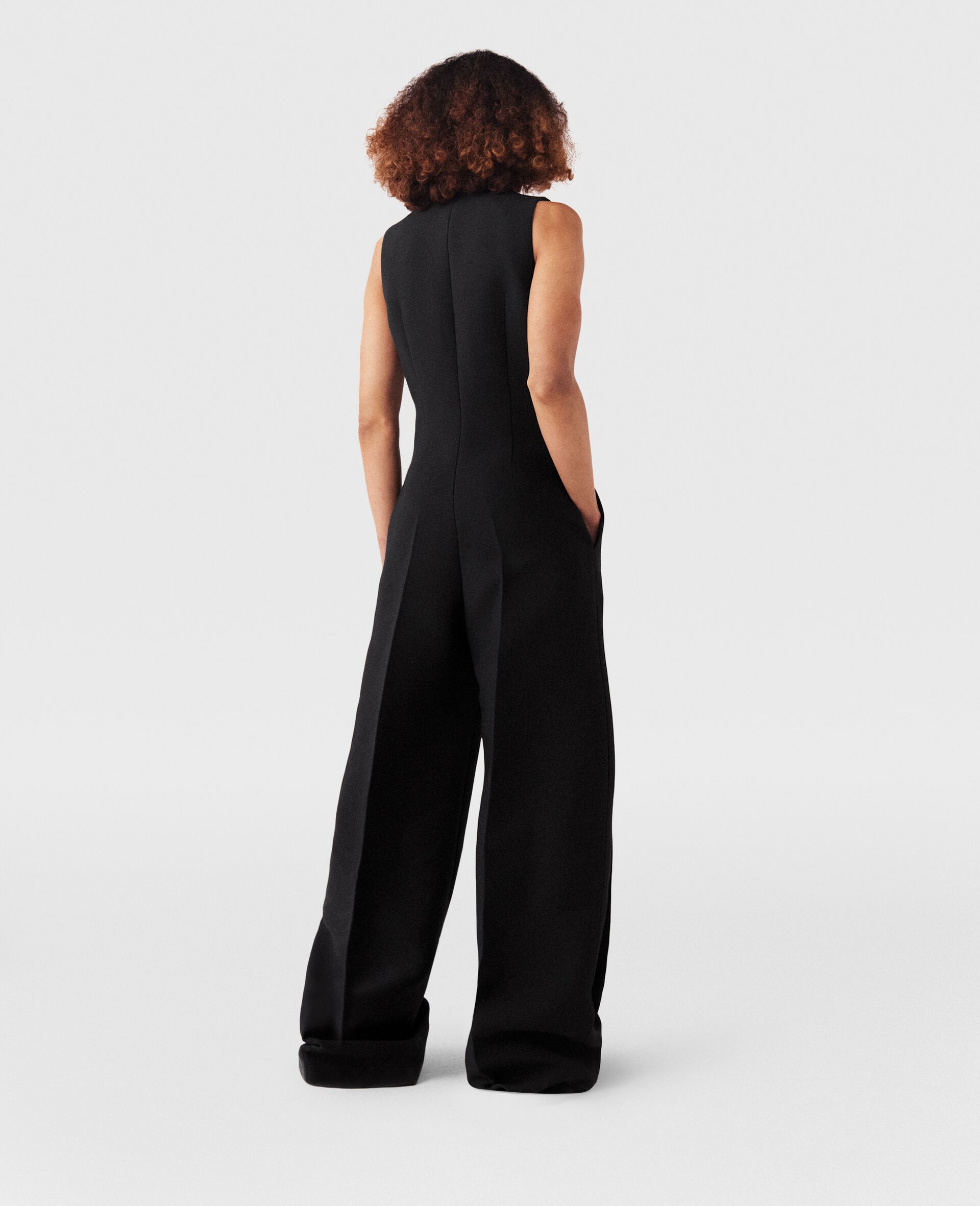 Chain-Embellished Open-Back Jumpsuit - 3