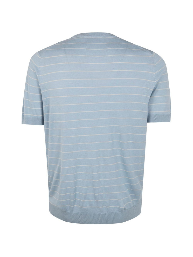 LARDINI striped silk T-shirt outlook