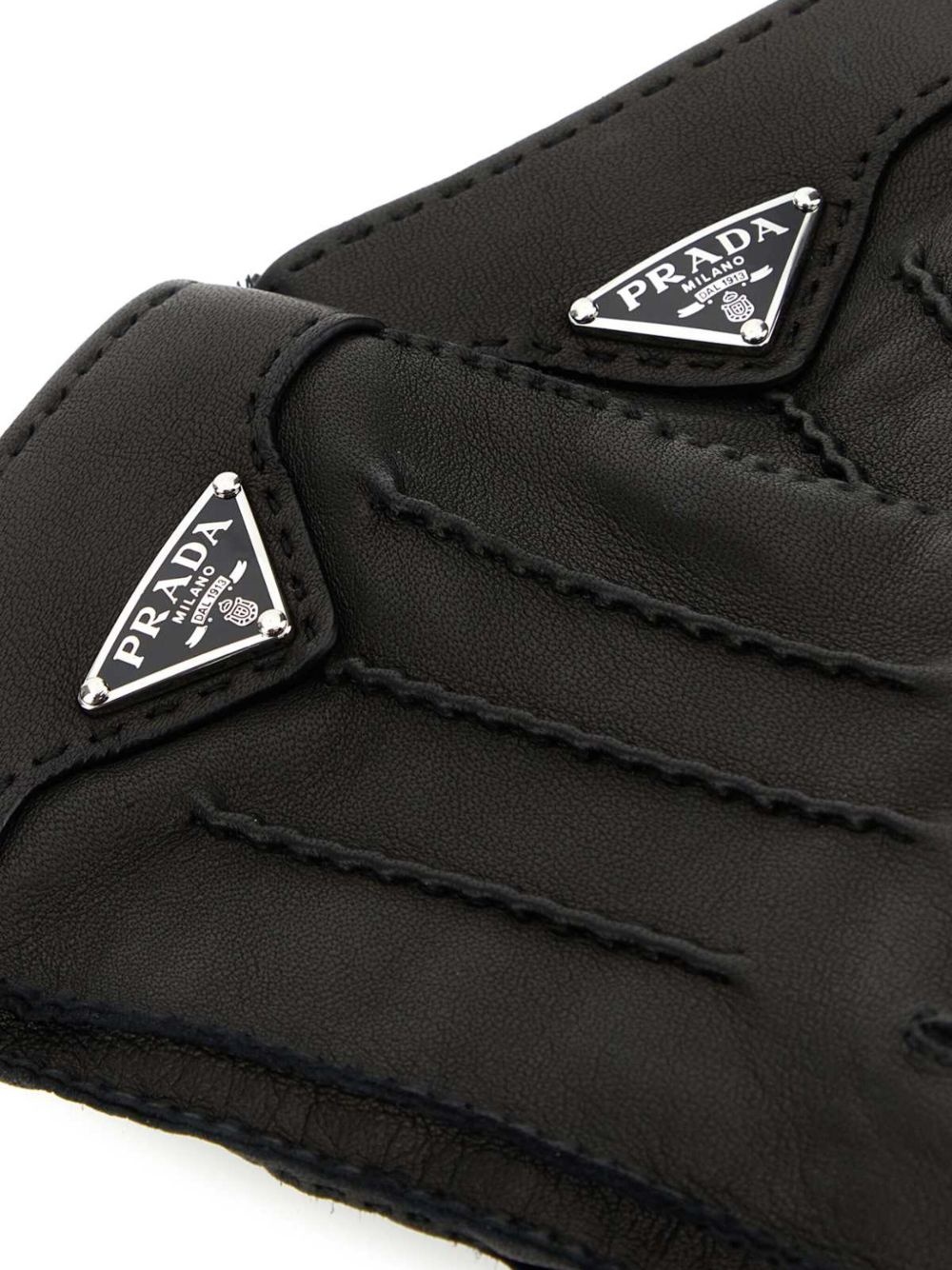 stitch detail gloves - 2