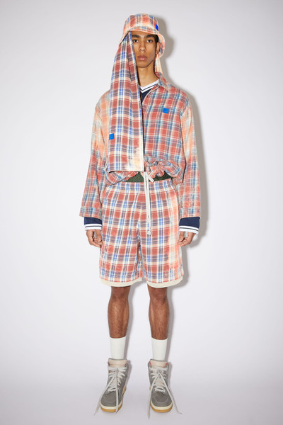 Acne Studios Flannel shorts - Pink/blue outlook