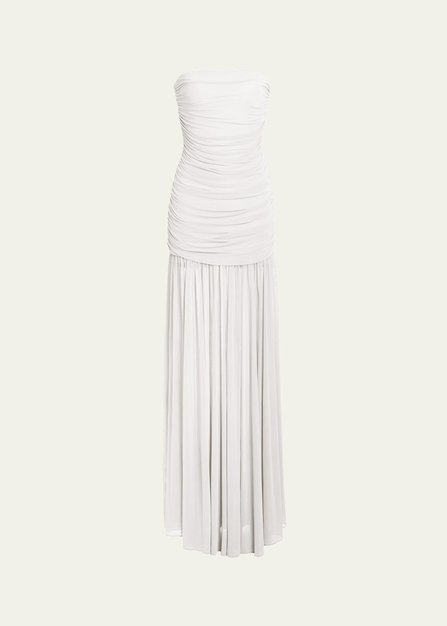 Adele Ruched Strapless Maxi Dress - 1
