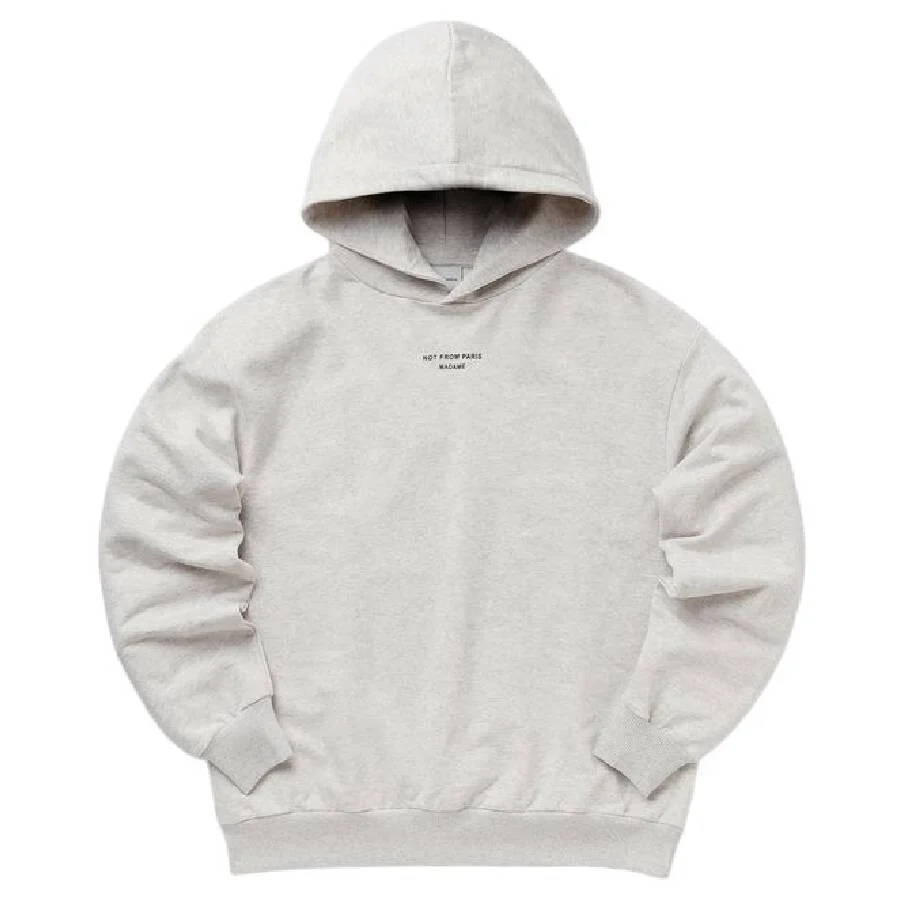 Drole De Monsieur Slogan Drawstring Hoodie - 1