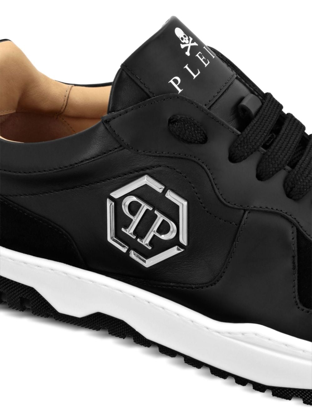 Hexagon low-top leather sneakers - 5