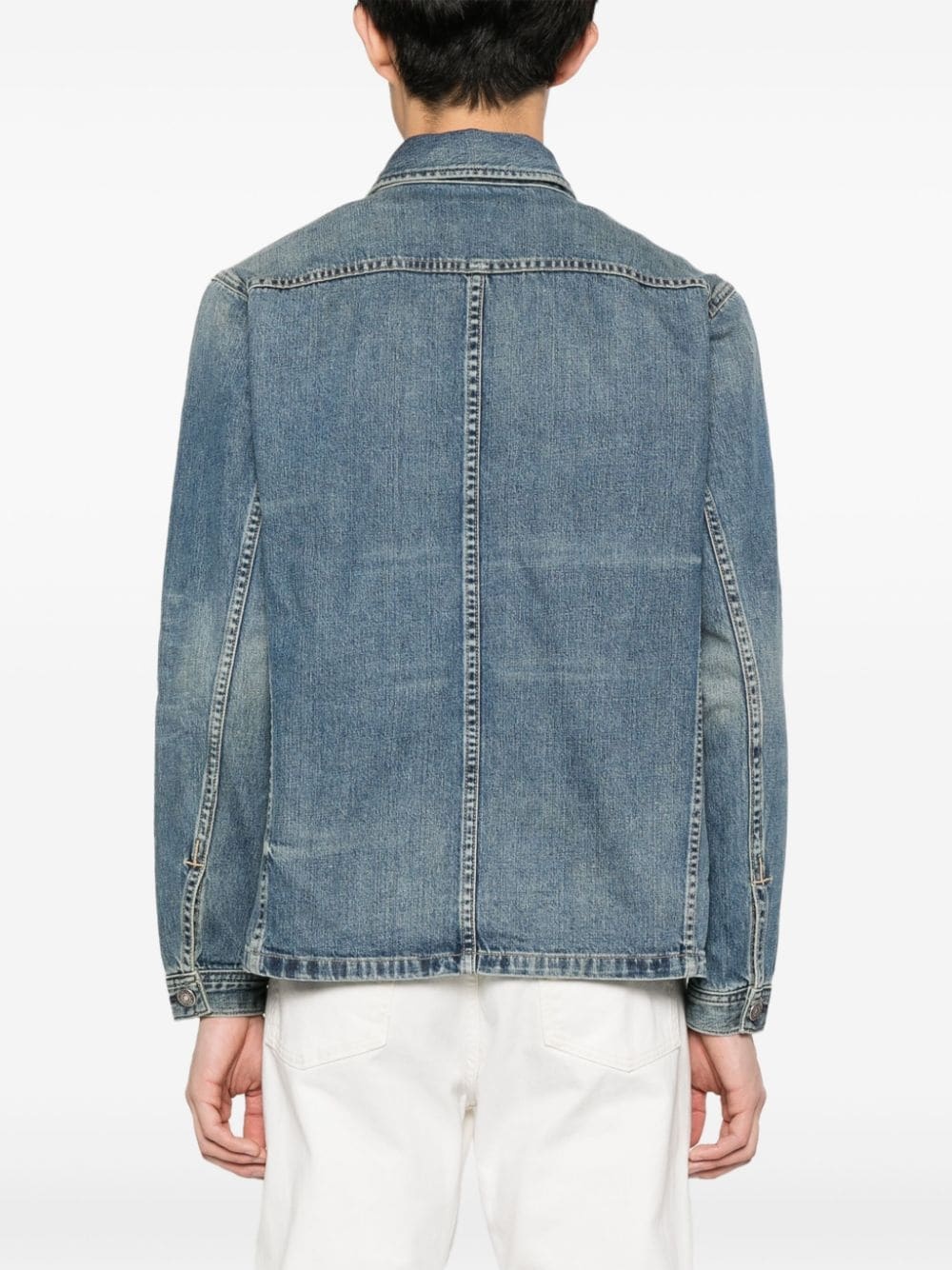 buttoned denim jacket - 4