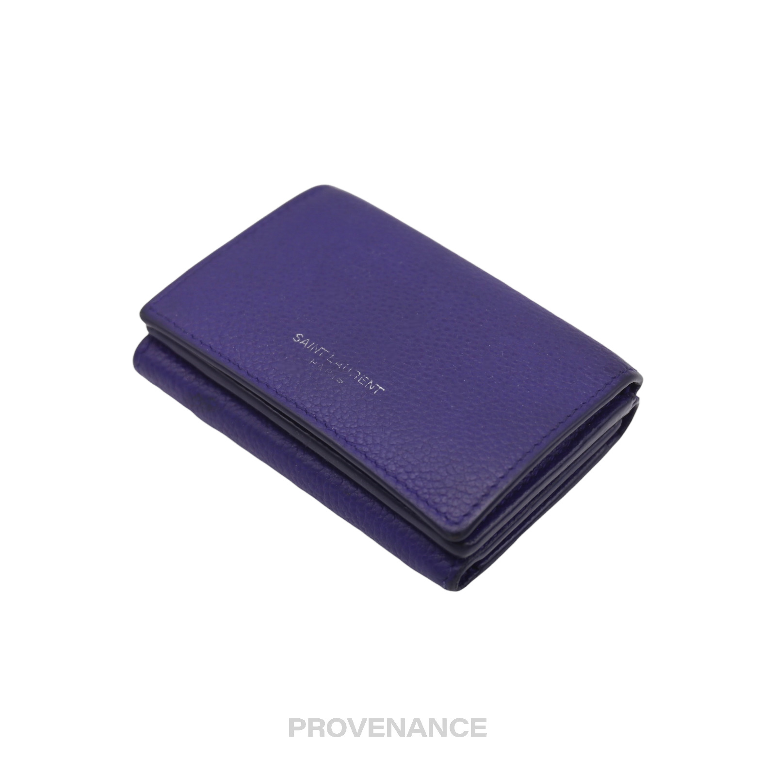 SLP Compact Trifold Wallet - Blue Tumbled Leather - 4
