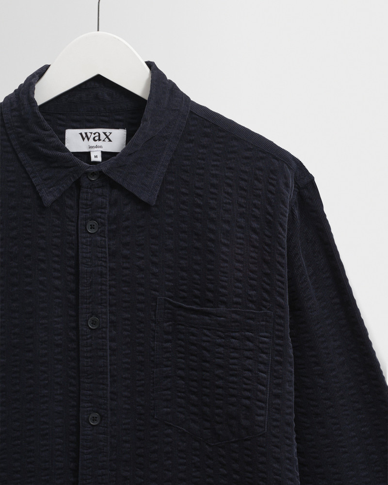 Shelly - Navy Seersucker Corduroy Shirt 7