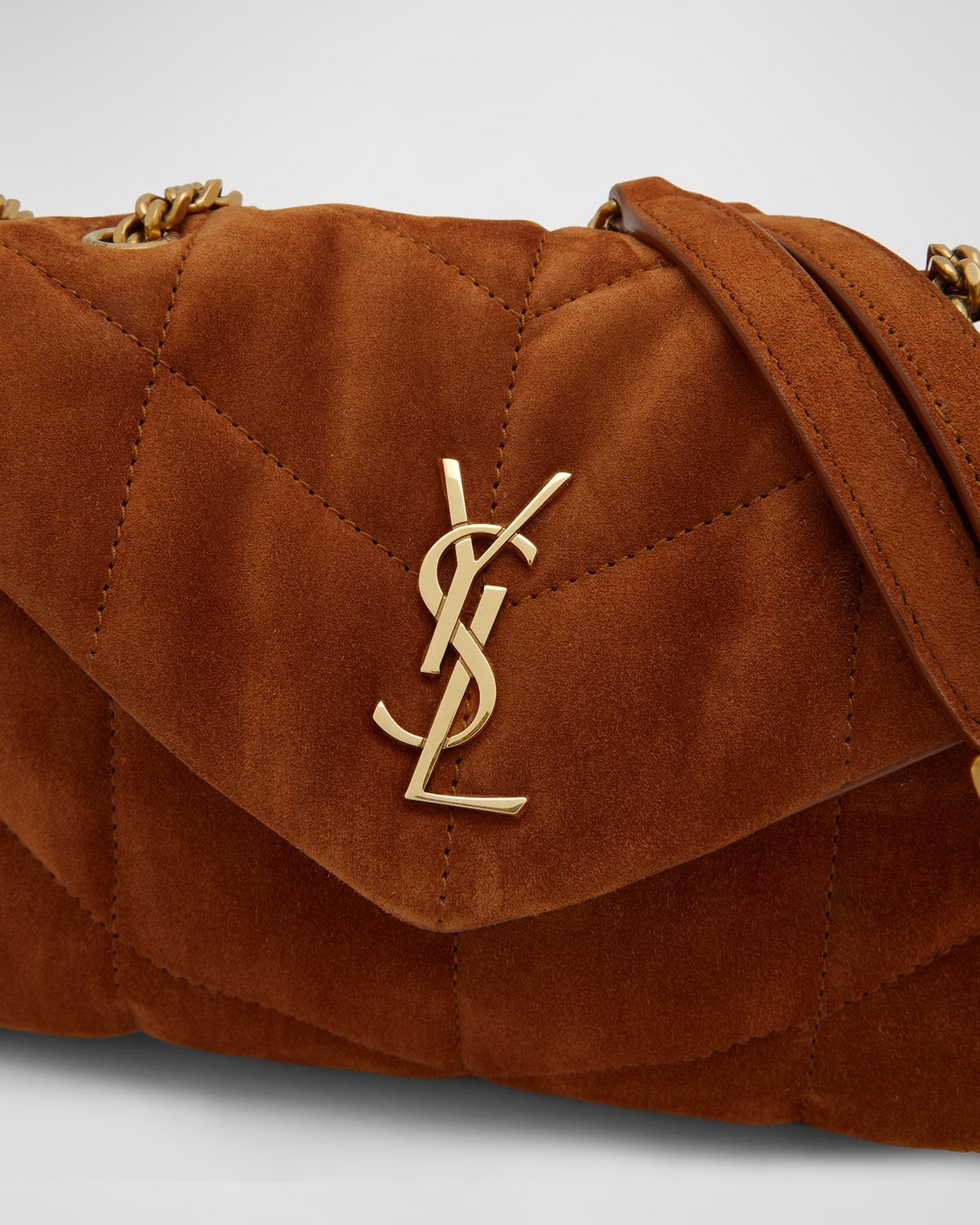 Lou Puffer Toy YSL Crossbody Bag in Quilted Suede - 7