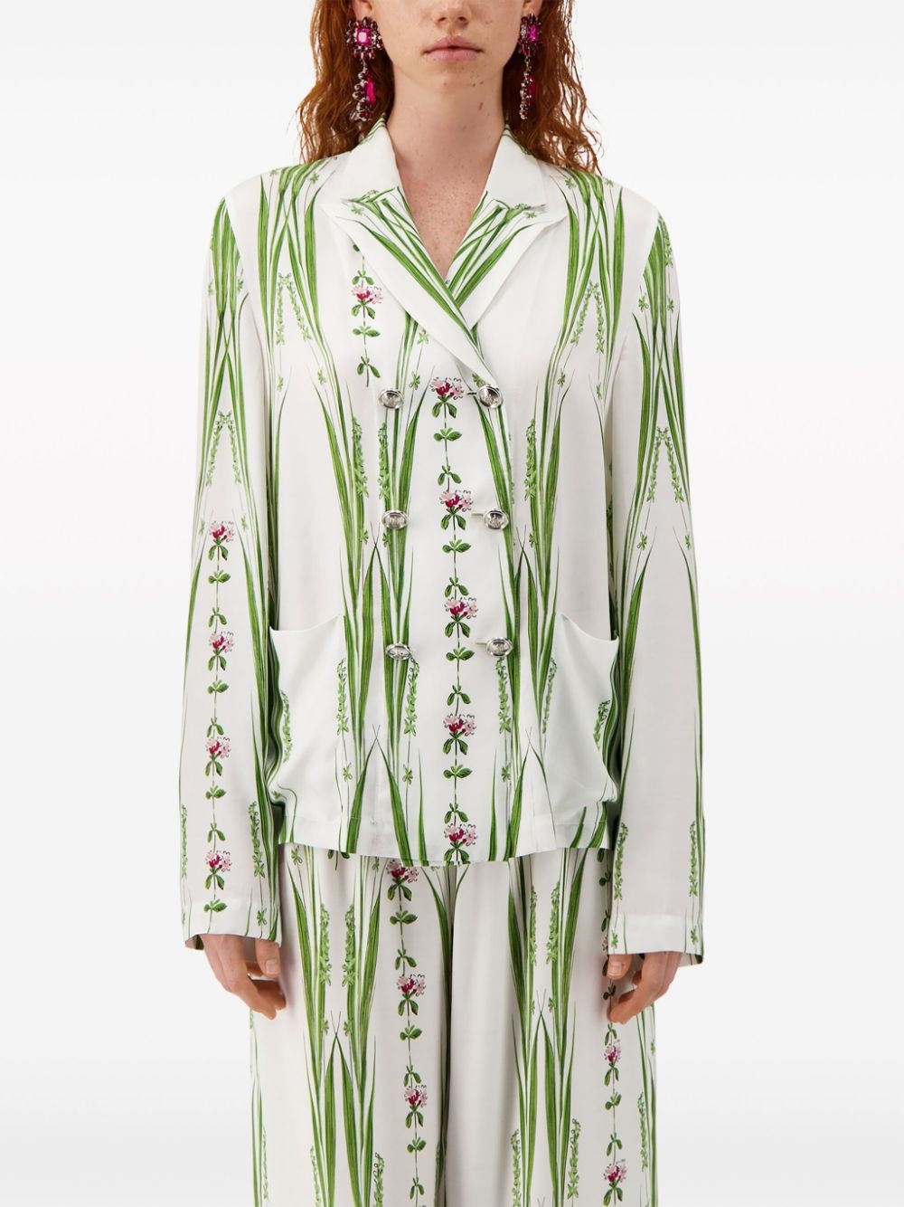 Jardin du Cap floral-print twill blouse - 6