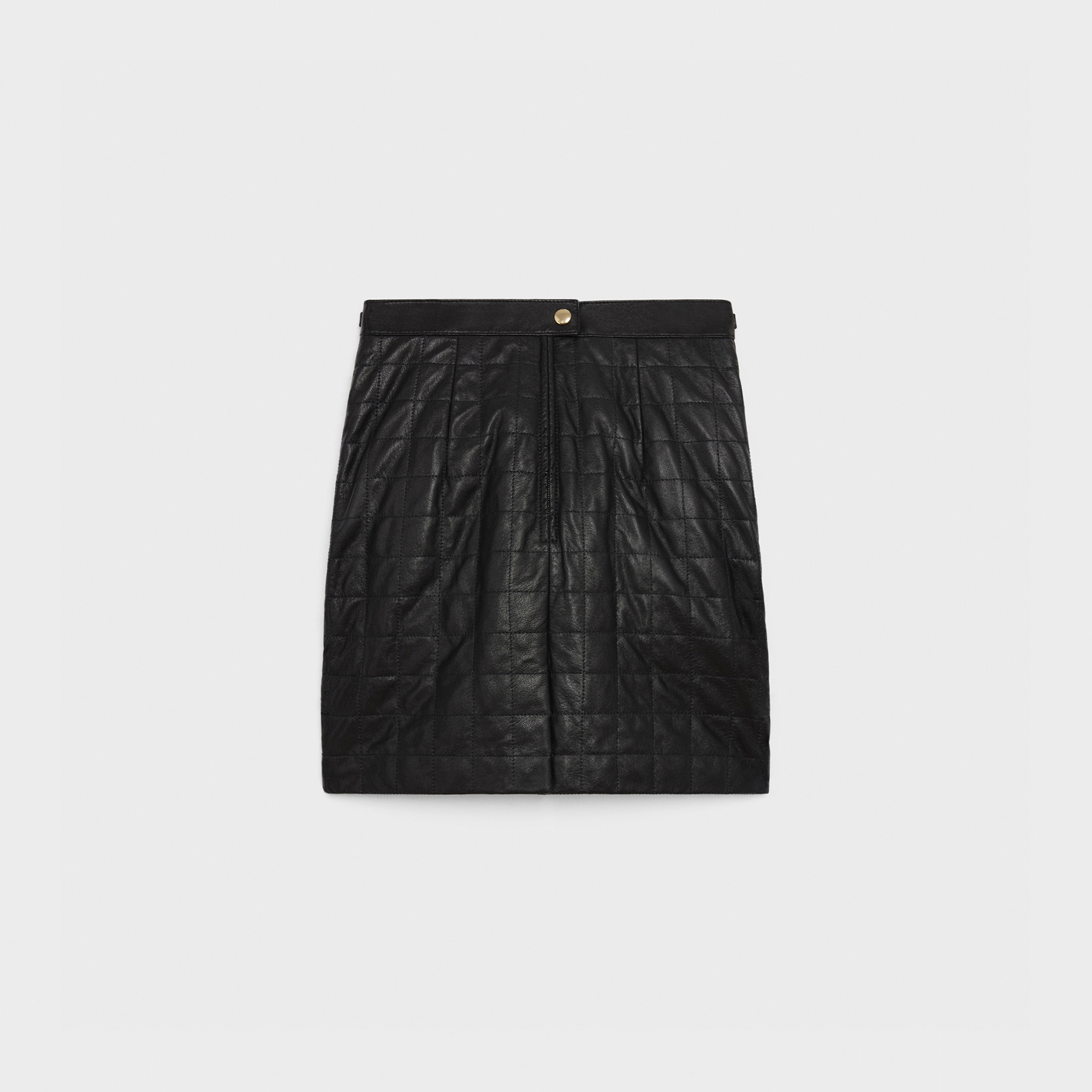 SKIRT IN QUILTED LAMBSKIN LEATHER - 2