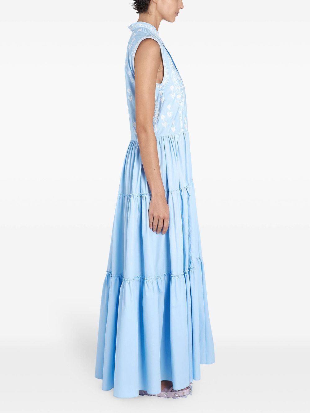floral-embroidered dress - 3