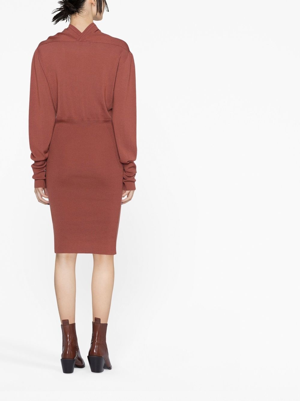 Orb-detail roll-neck sweater dress - 4