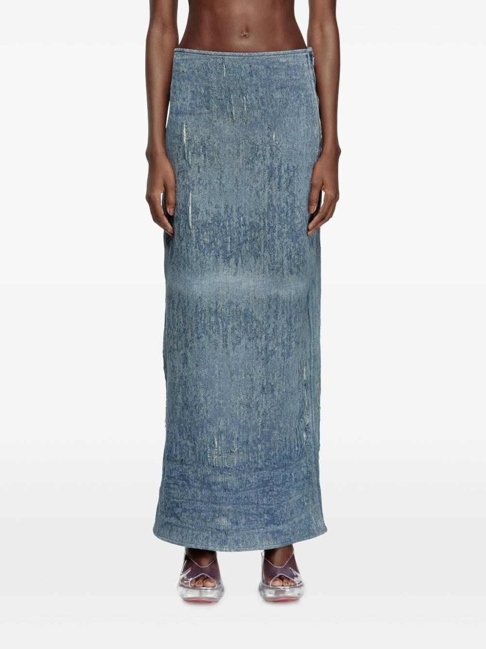 Denim midi skirt - 4