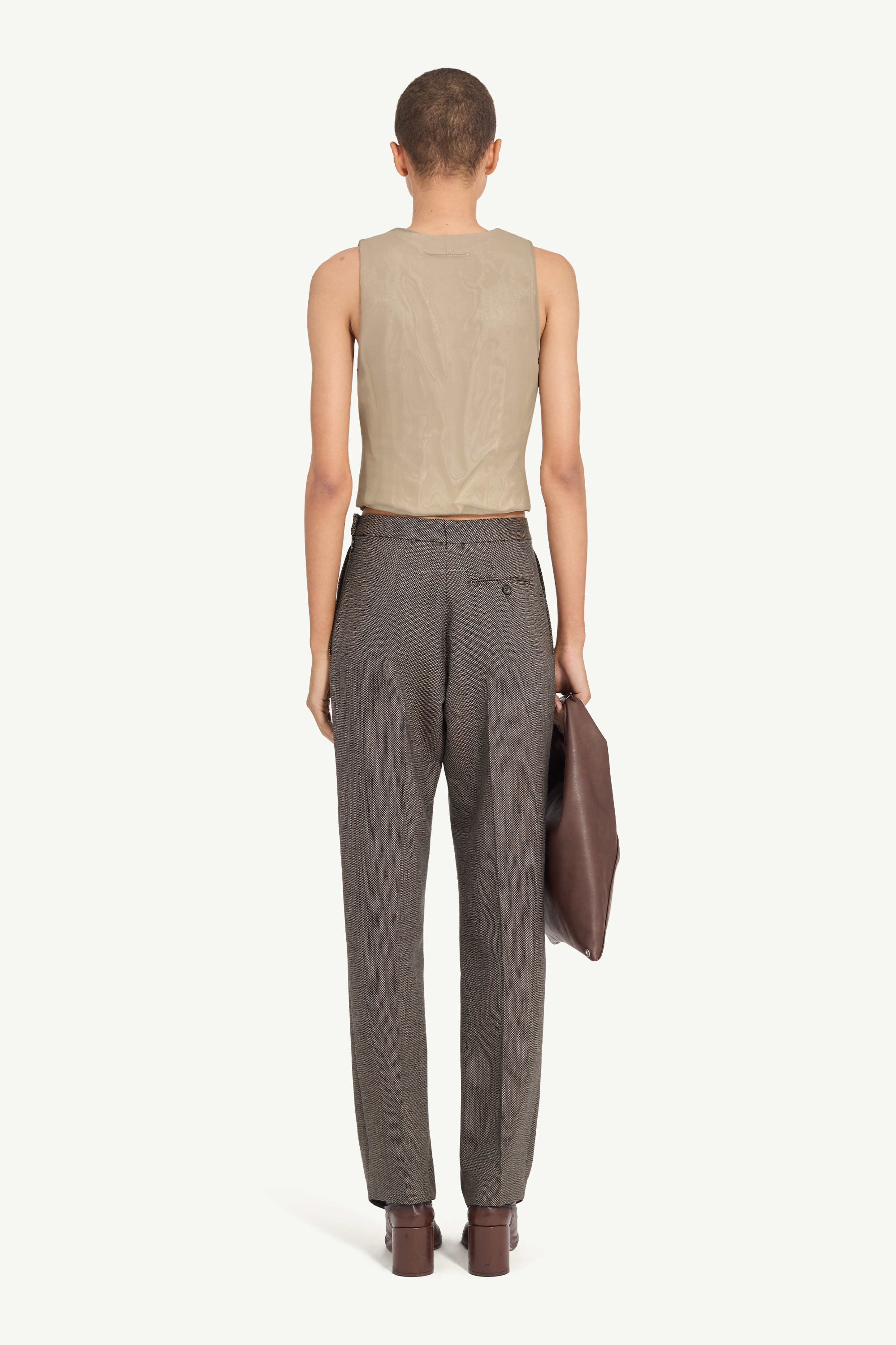 Light tweed tailored trousers - 4