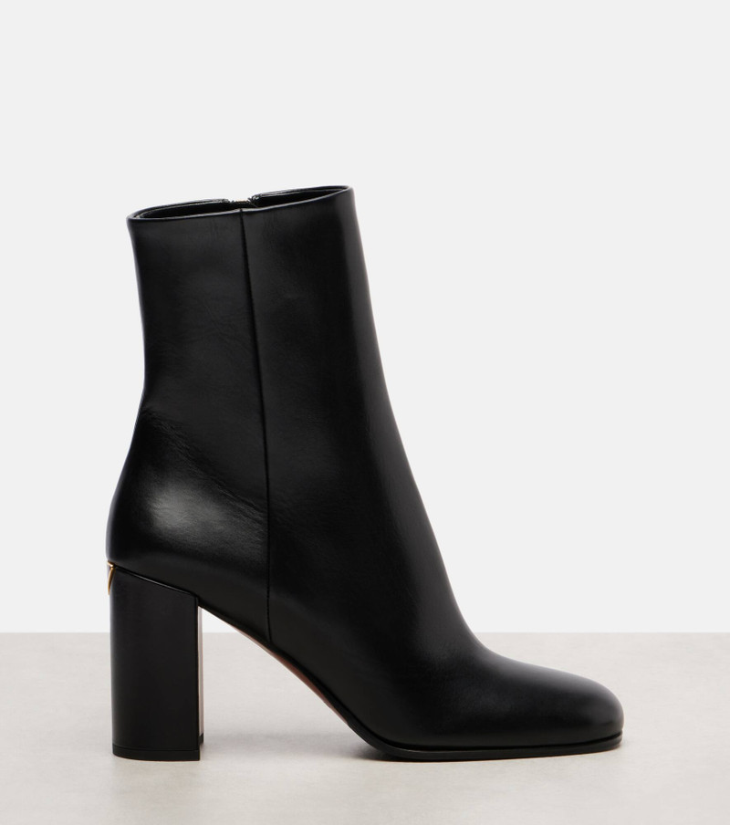 Prada Logo leather ankle boots outlook
