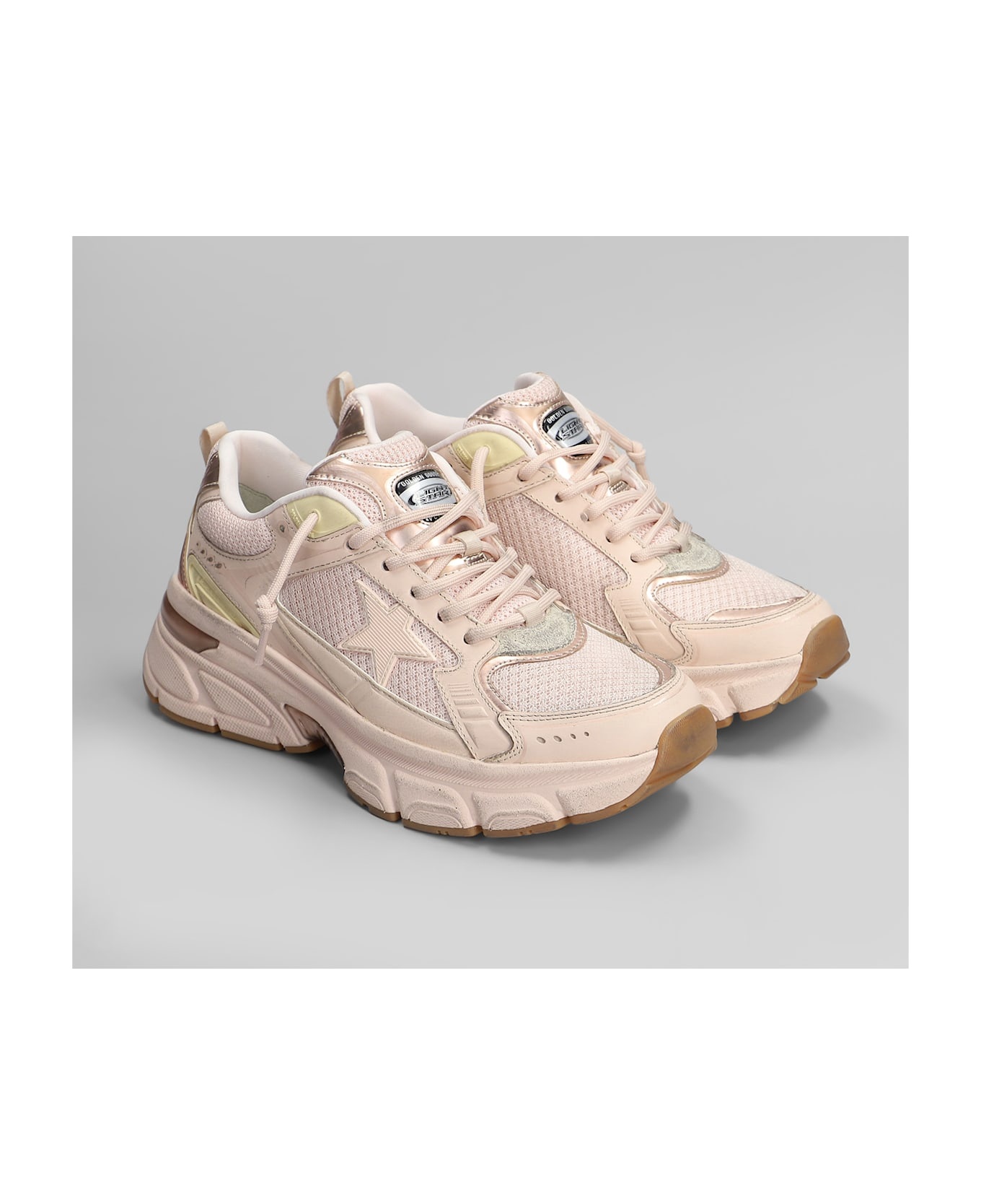 Lightstar Sneakers In Rose-pink Leather And Fabric - 2