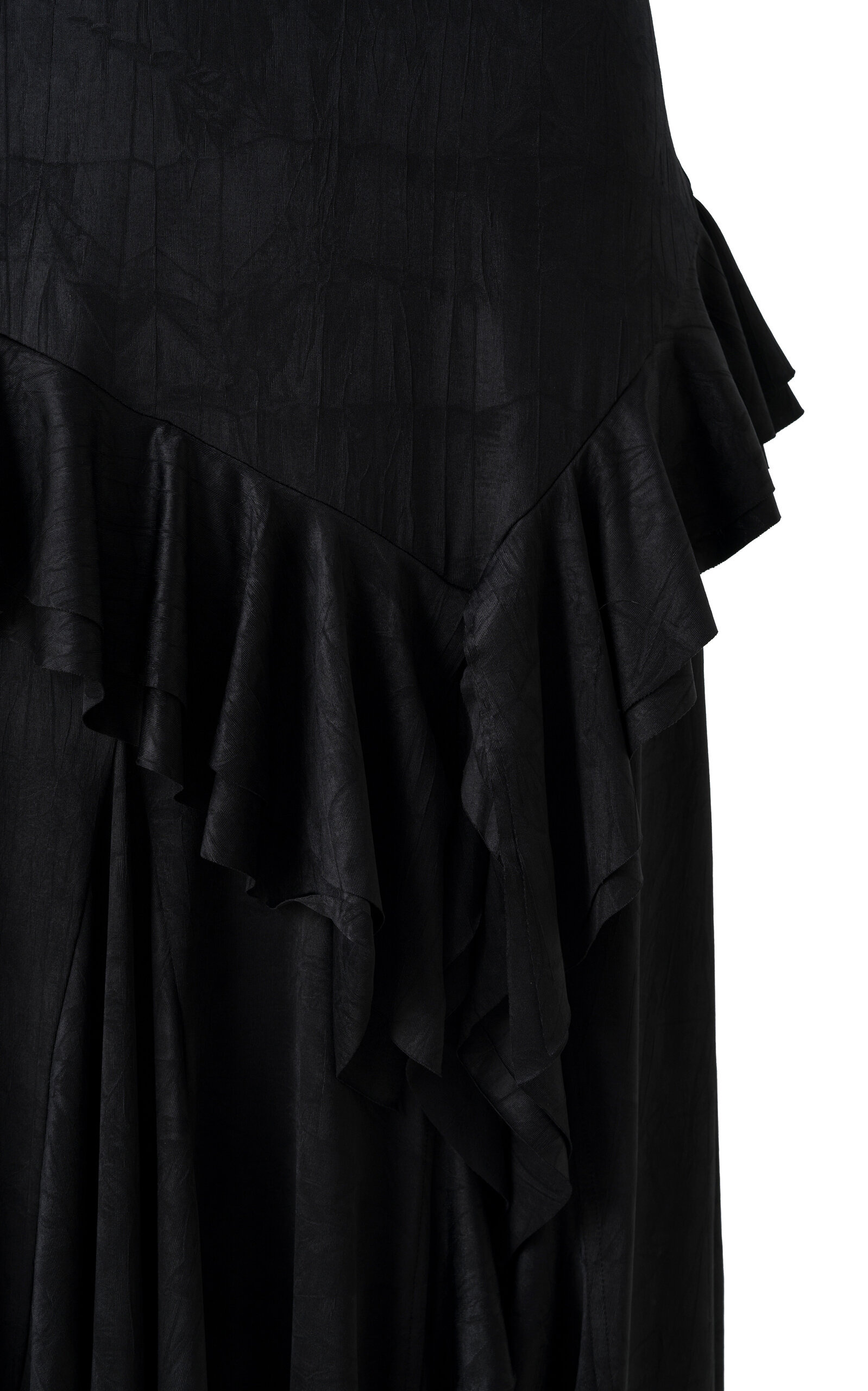 Lunn Ruffled Jersey Halter Midi Dress black - 5