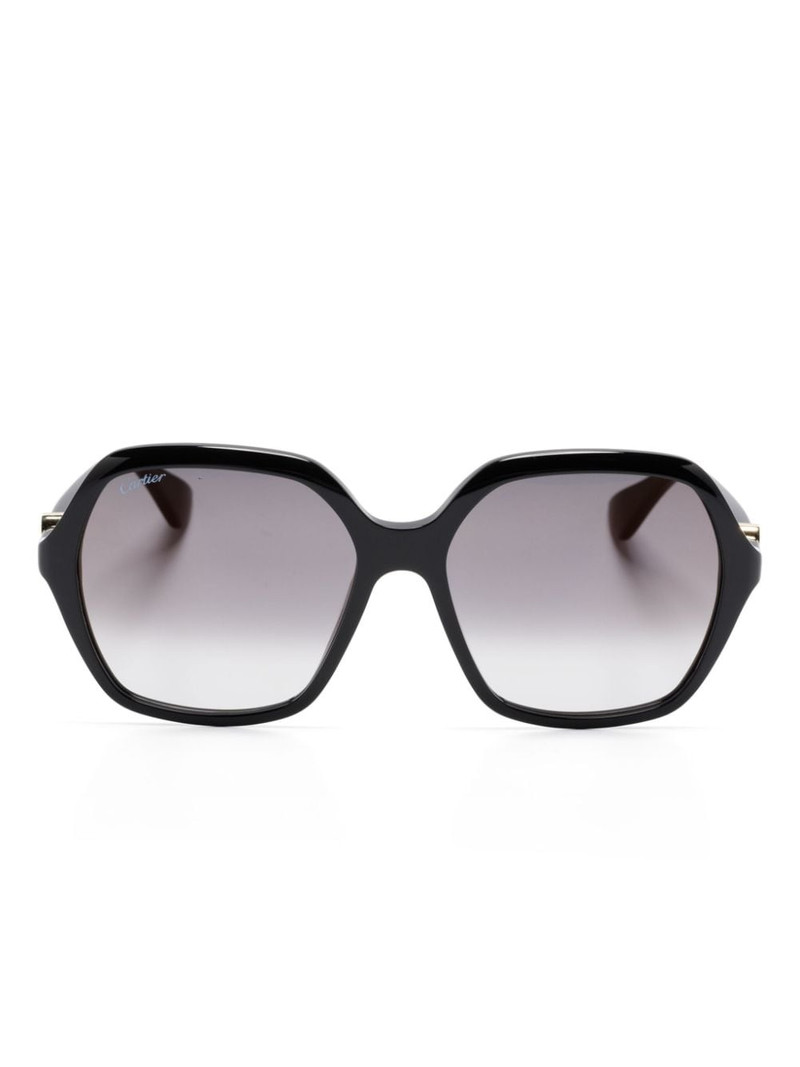 geometric-frame sunglasses 1