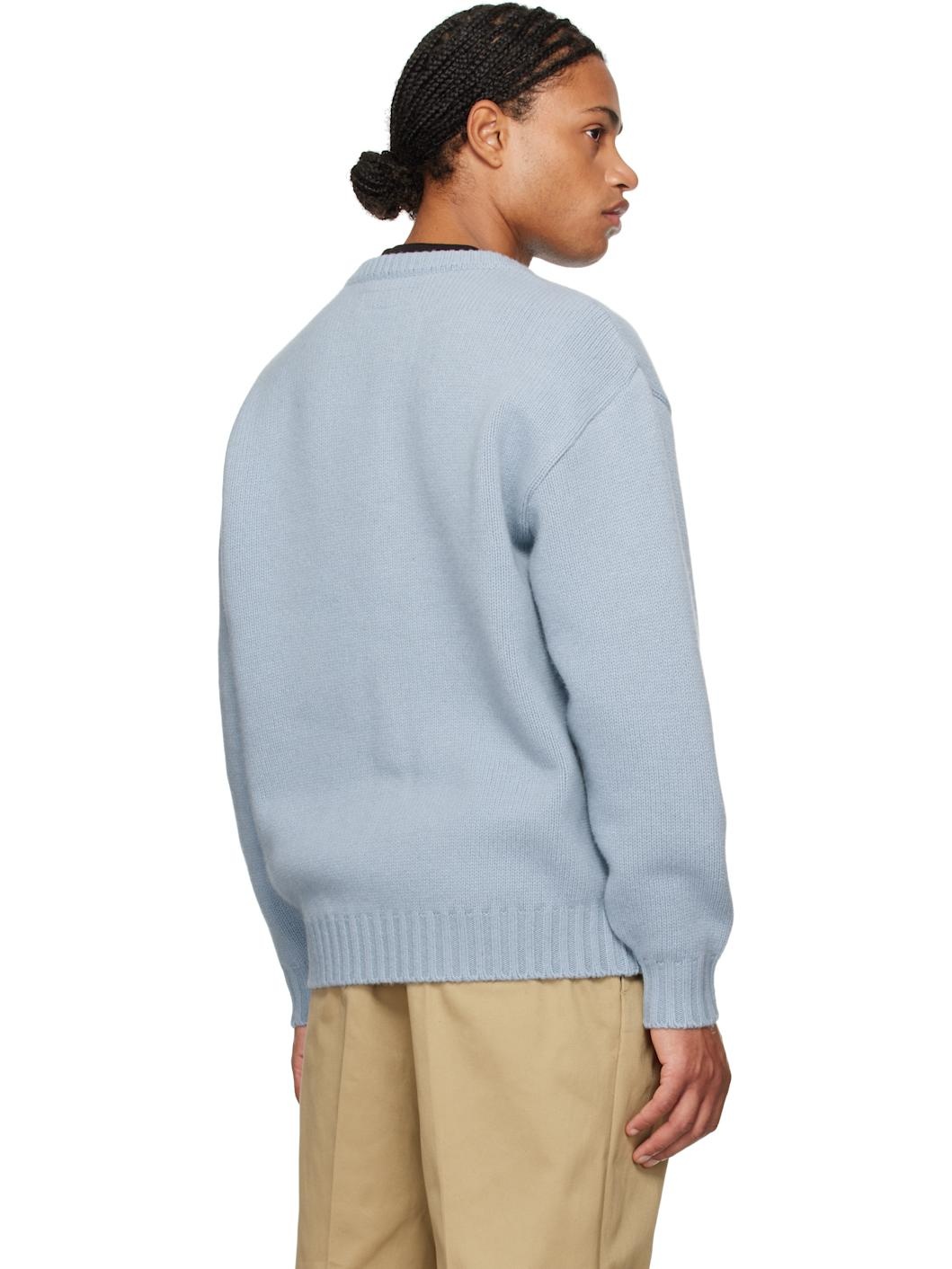 Blue Classic Knit Sweater - 3