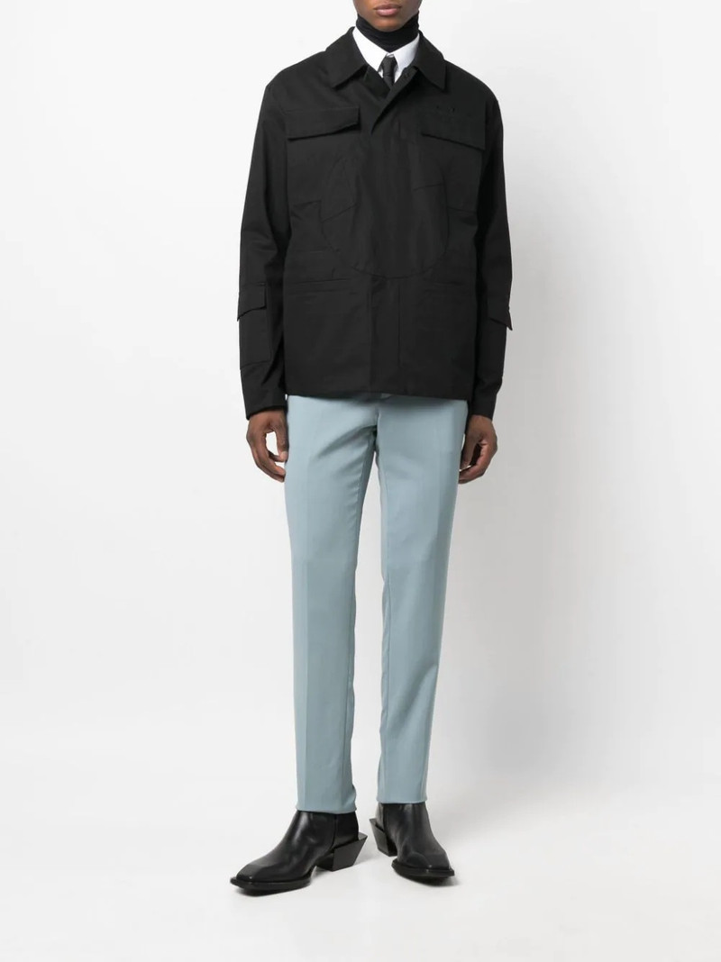 Off-White logo-embroidered military jacket outlook