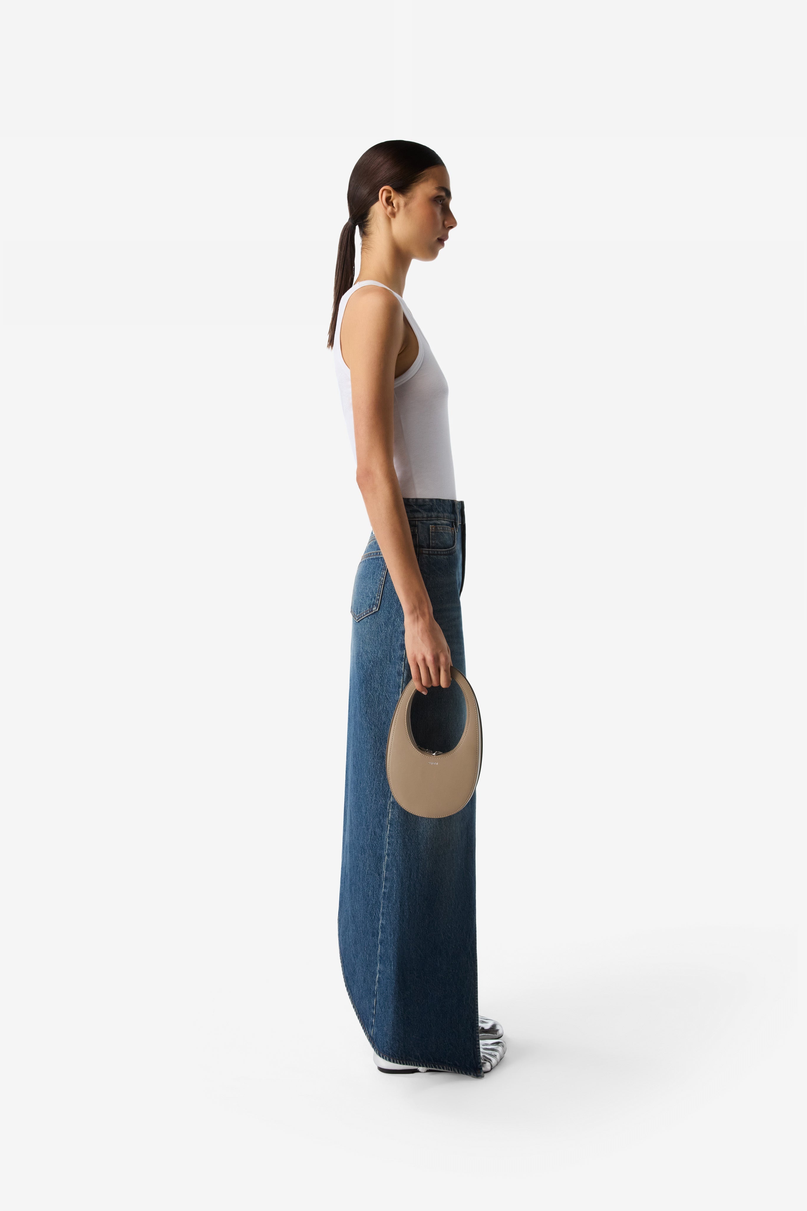 One-Leg Denim Skirt - 3