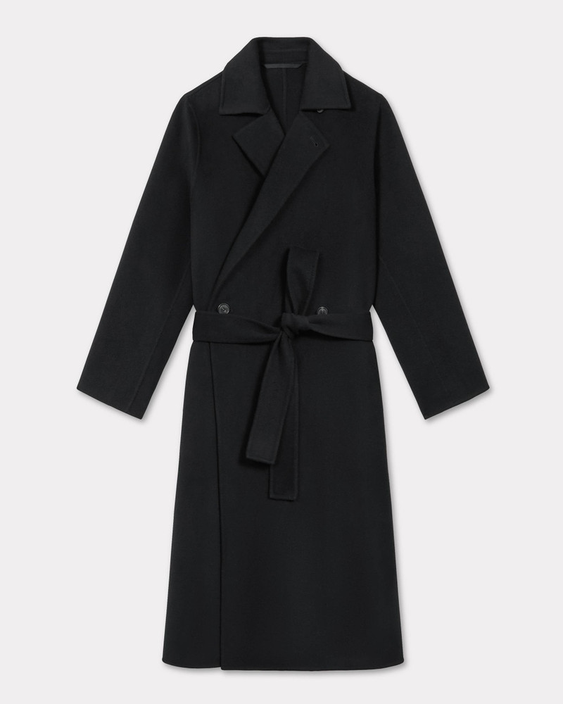 Long belted coat in wool and cashmere - 1