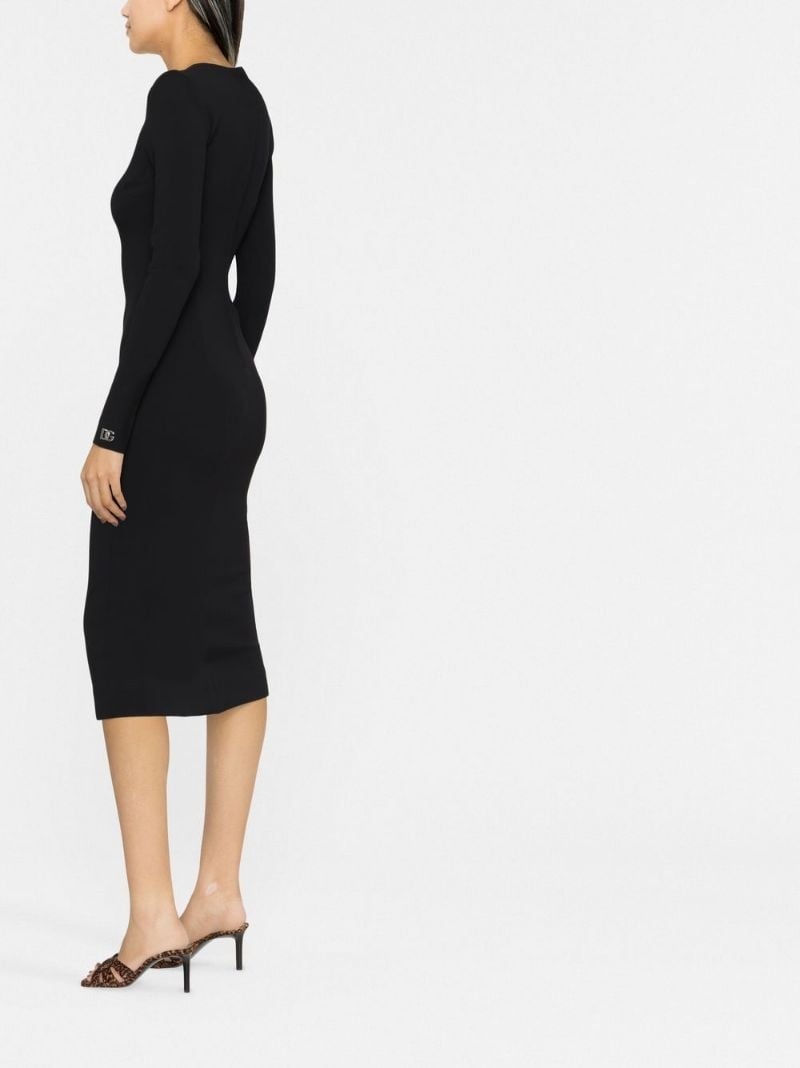 long-sleeved tailored dress - 3