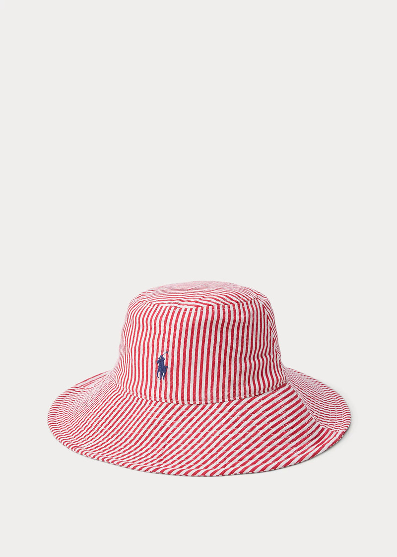 Striped Linen Sun Hat 1