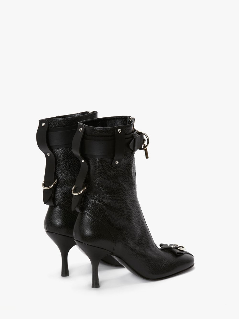 PADLOCK ANKLE HEEL BOOTS 3