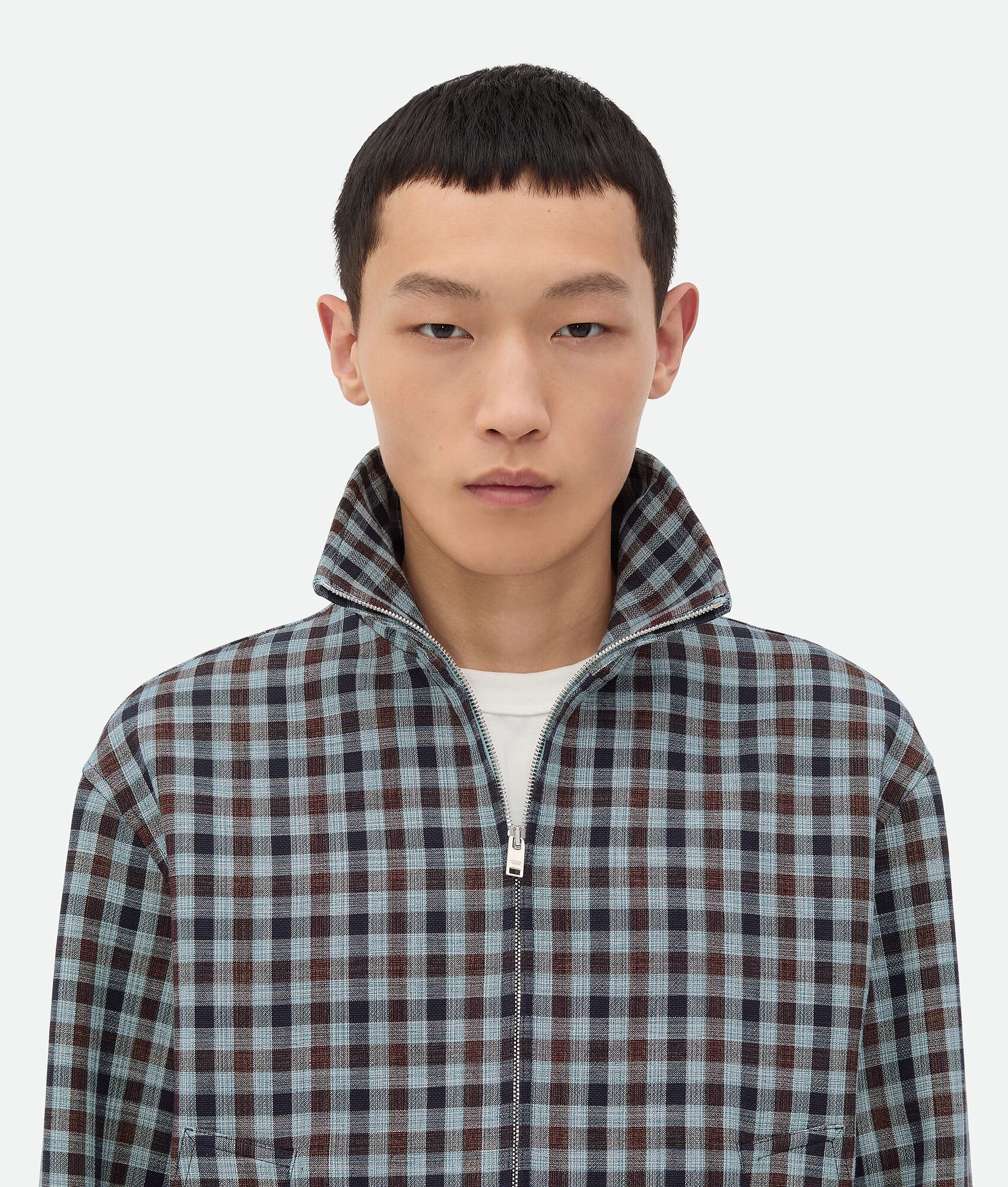 Cotton Gingham Blouson - 4