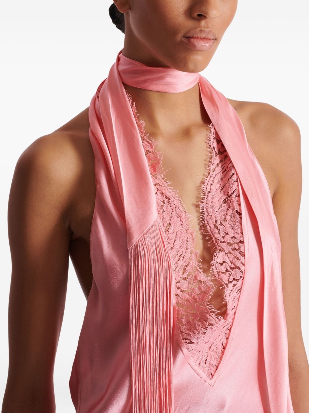 silk halterneck top - 7