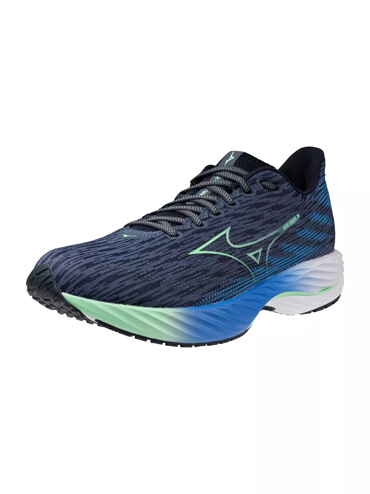 Wave Rider 28 "Vintage Indigo/Neo Mint" Men's Running Shoe - 3