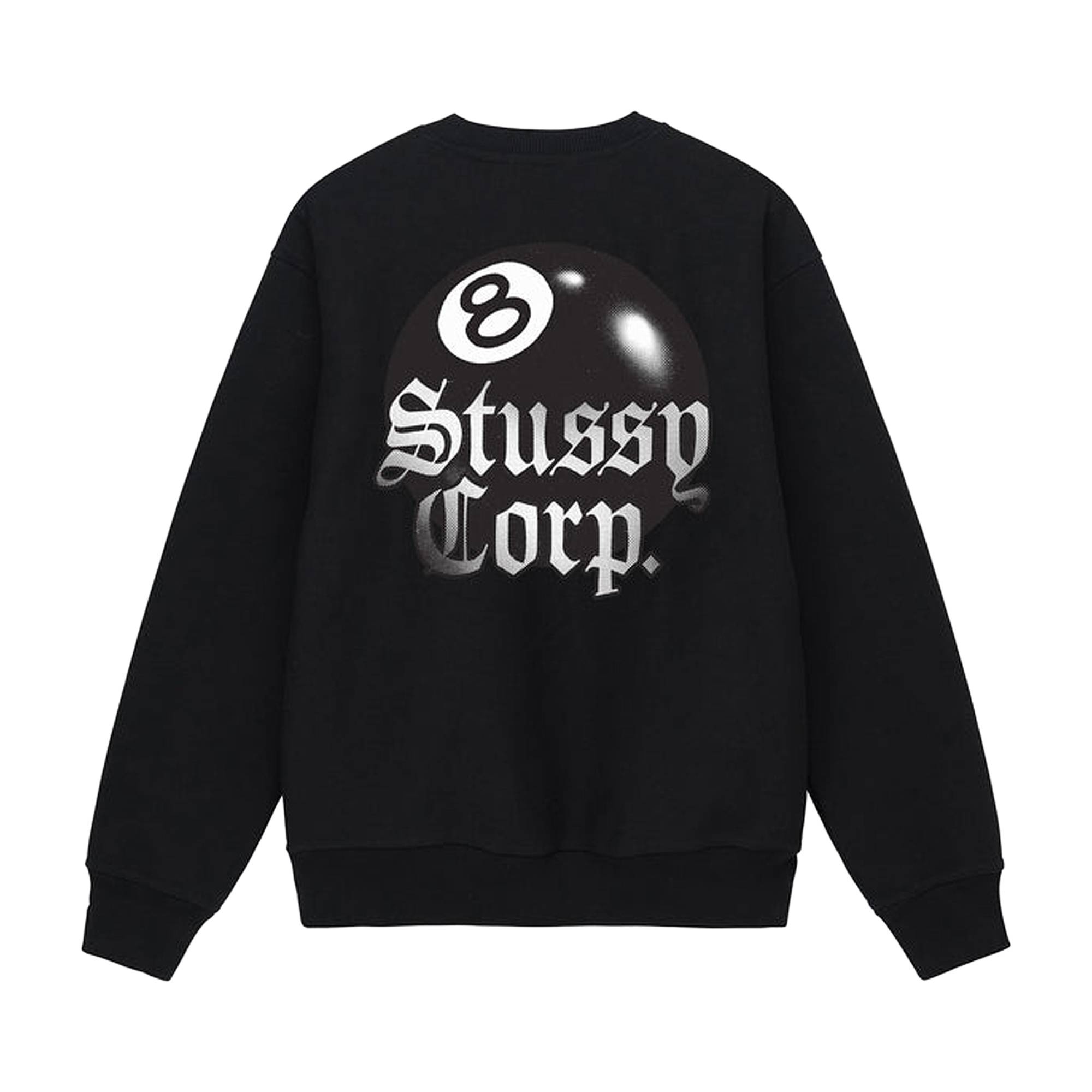 STUSSY 8 BALL CREW ブラックM Stüssy Stussy 8 Ball Corp. Crew 'Black' | REVERSIBLE
